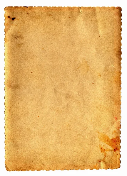 Página de papel antiguo aislado — Foto de Stock