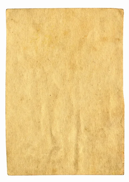 Stara Strona papieru na białym tle — Zdjęcie stockowe