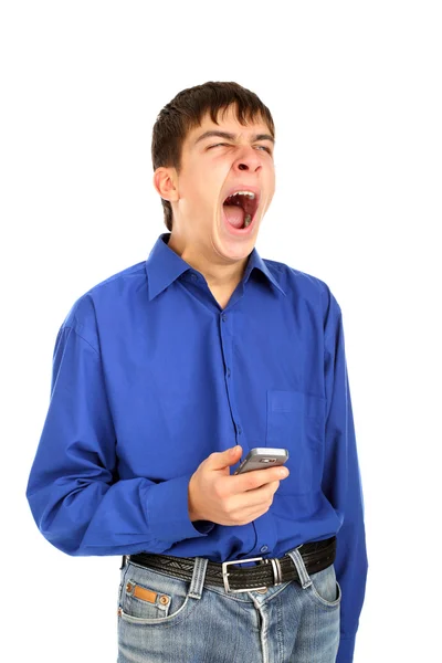 Yawning teenager — Stock Photo, Image