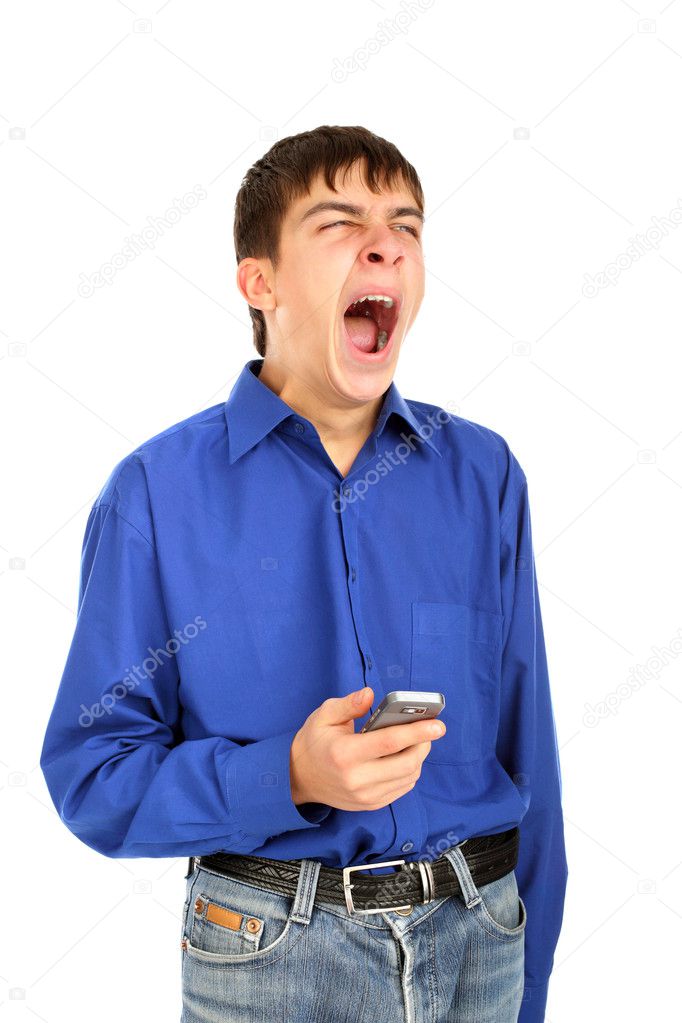 Yawning teenager