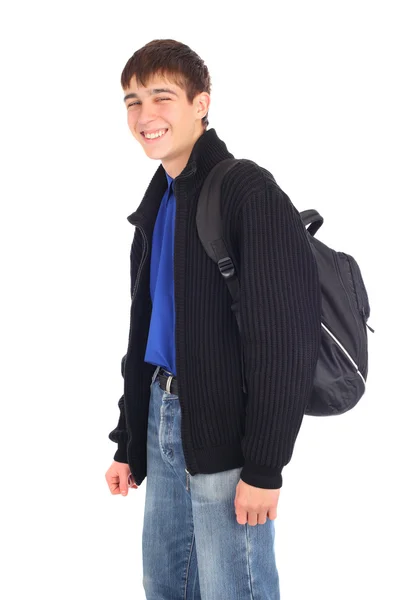 Подросток с рюкзаком — стоковое фото