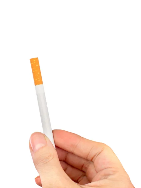 Mão segura um cigarro — Fotografia de Stock