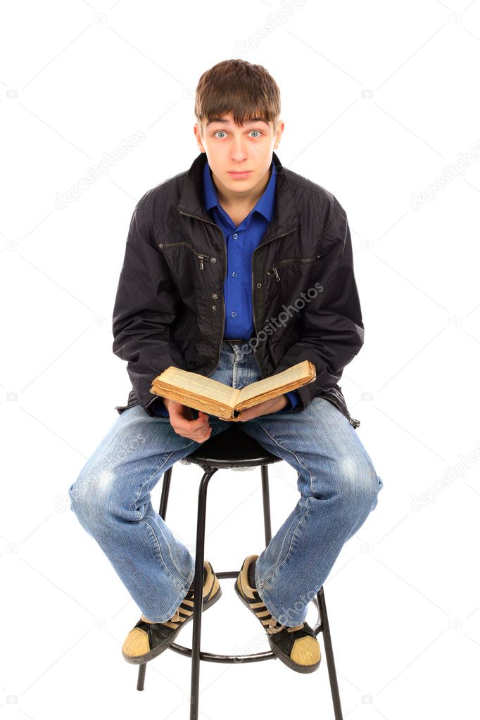 Teenager with book