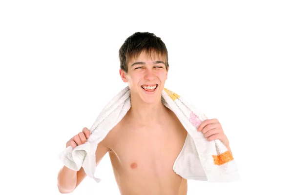 Tonåring efter bad — Stockfoto