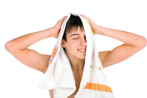 Nastolatek po kąpieli — Zdjęcie stockowe