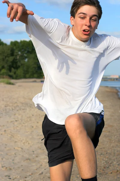 Teenager běží — Stock fotografie