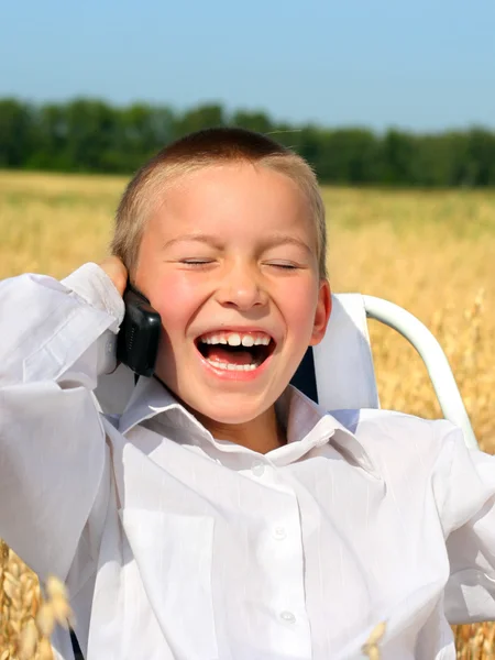 大笑い男の子 — ストック写真