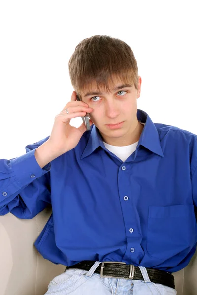 Adolescente con teléfono — Foto de Stock