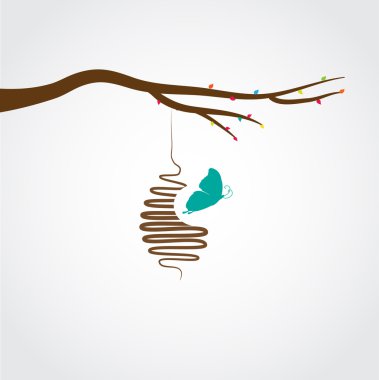 Cocoon butterfly. clipart