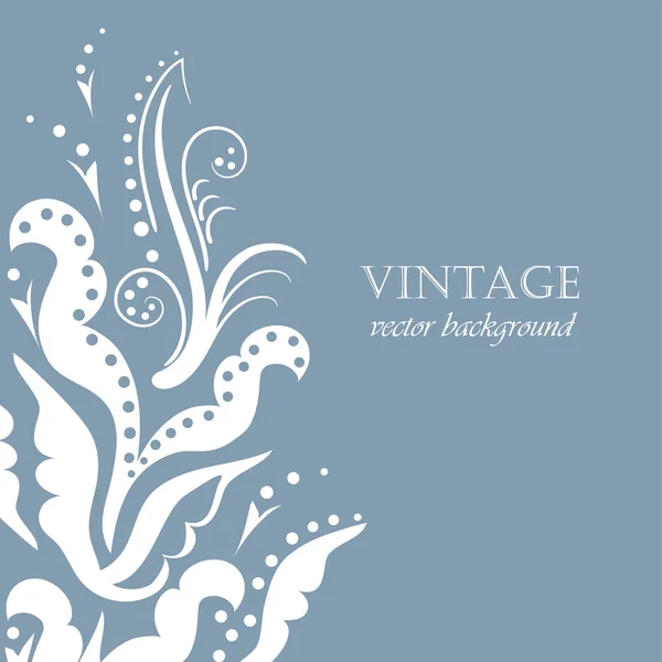 Vintage floral achtergrond met plaats voor tekst — Stockvector