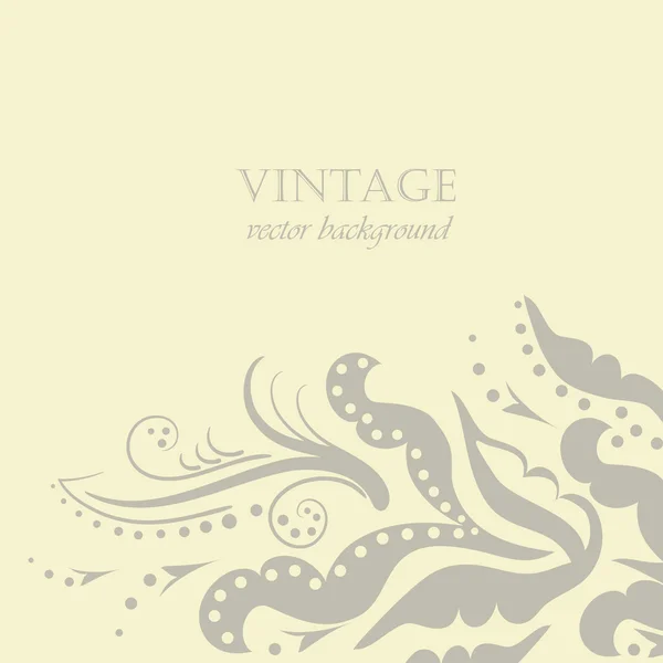 Vintage floral background with place for text — Stock Vector