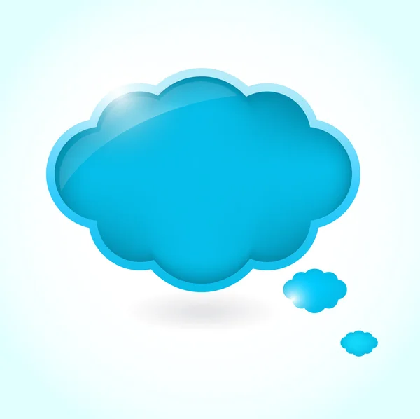 stock vector Blue cloud speech bubble