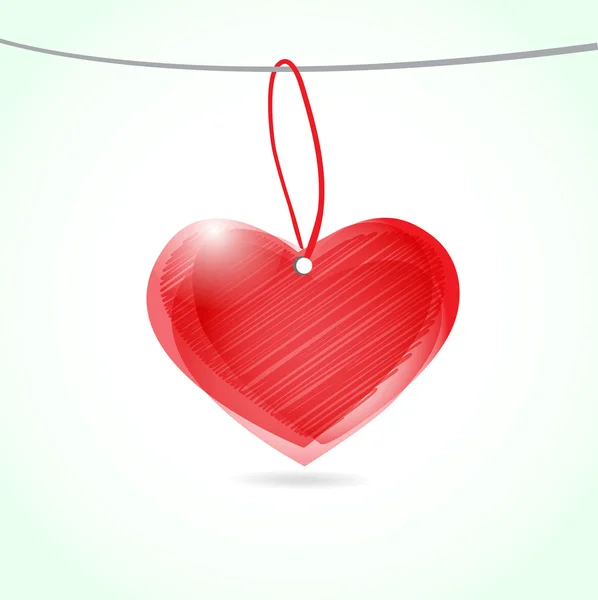 Bulle rouge du cœur rouge — Image vectorielle