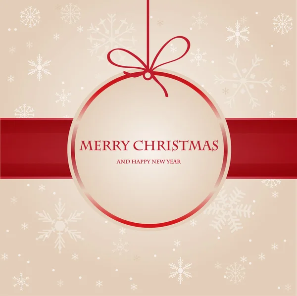 Σκούρο Χριστουγεννιάτικη κάρτα με δέντρο μπάλες — Διανυσματικό Αρχείο