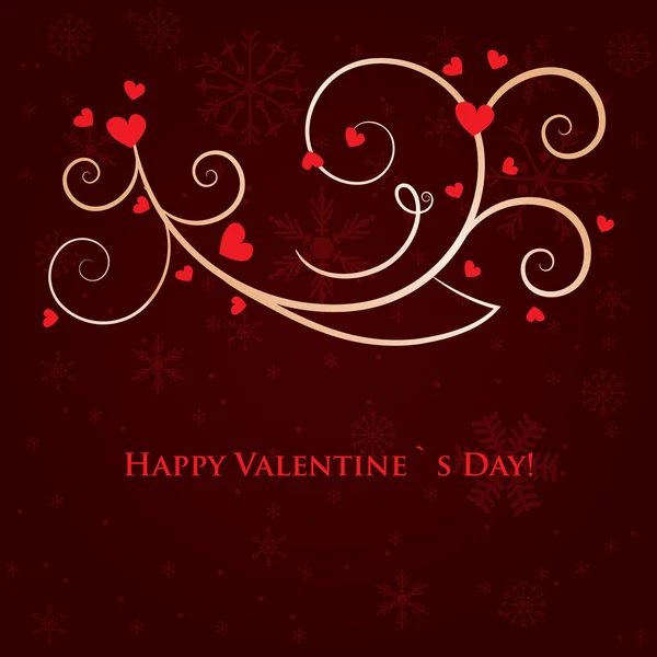 Ročníku valentine karta s roztomilý srdce — Stockový vektor