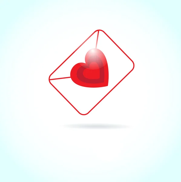 Ročníku Valentine Karta Roztomilý Srdce — Stockový vektor