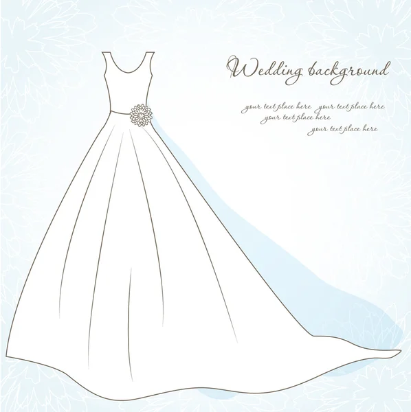 Φόντο Γάμου Νύφη Φόρεμα — Διανυσματικό Αρχείο