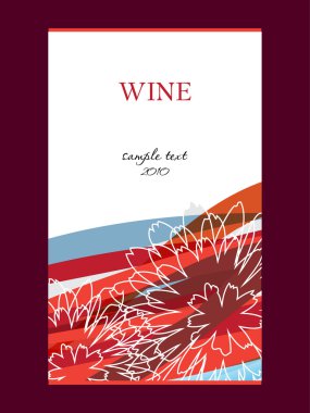  wine label design clipart