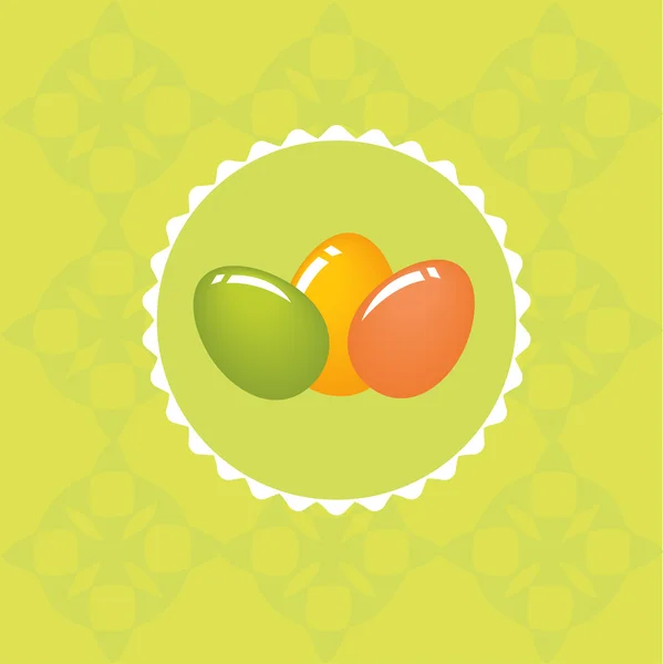 Tarjeta de Pascua con huevos multicolores — Foto de Stock