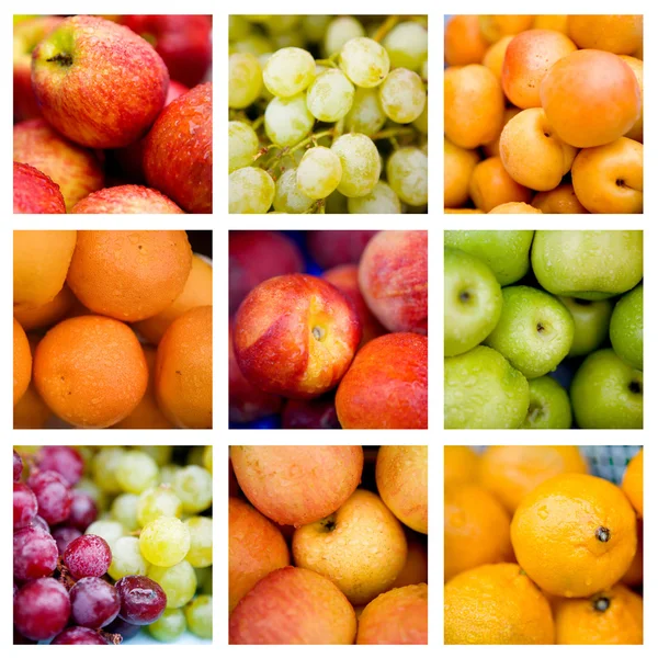 9 つの新鮮な果物、ウィンドウ上にあります。 — ストック写真