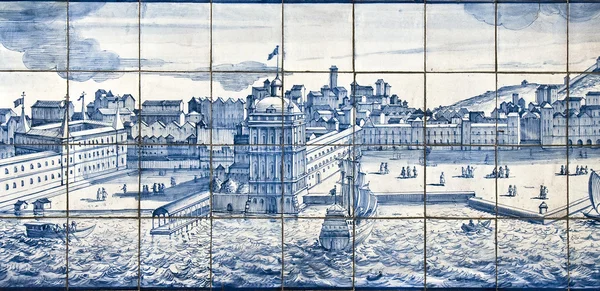视图用于描绘的皇家宫殿在塔霍河 — 图库照片
