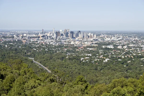 stock image View of the Brisbane City from Mount Coo-tha lookout