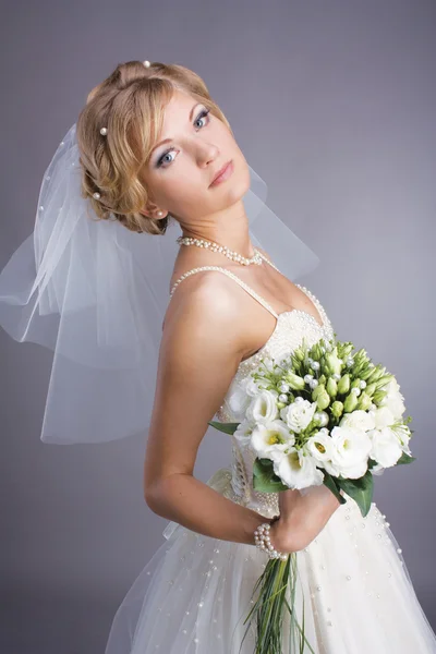 stock image Young pretty bride portrait