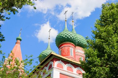 View of old church in Yaroslavl, Russia clipart