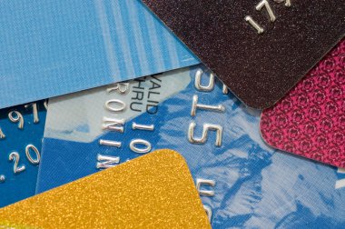 Macro shoot of a credit card clipart