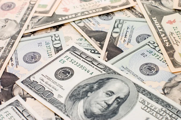 Notas de dólar, fundo abstrato em dinheiro de negócios — Fotografia de Stock