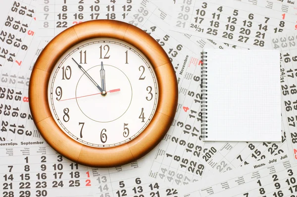 Composto de Calendário e Relógio — Fotografia de Stock