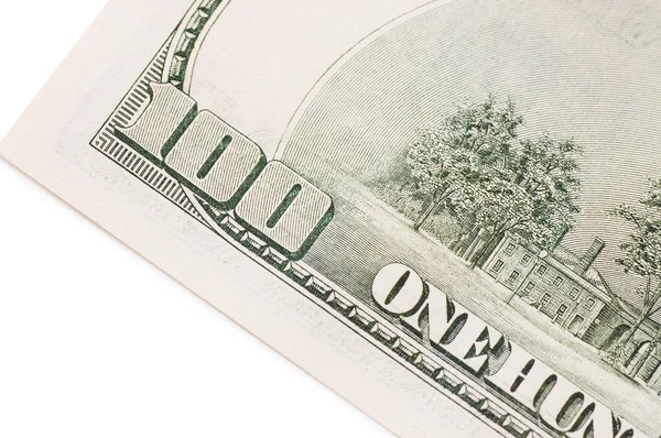 Долларовые банкноты изолированы на белом фоне — стоковое фото