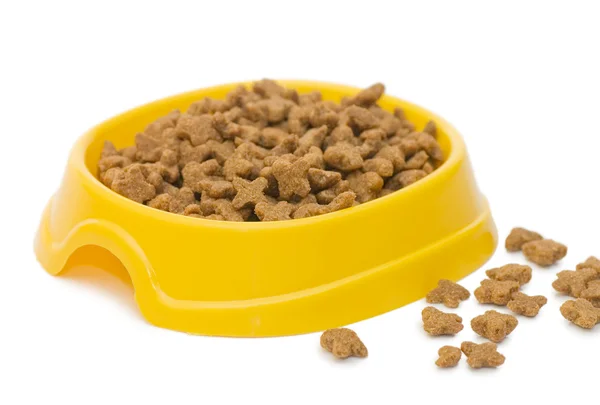애완 동물 음식 그릇 고립 된 백색 배경에 — 스톡 사진