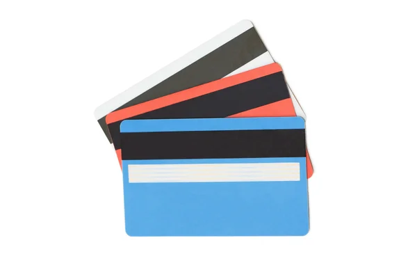 白い背景に孤立したクレジットカード — ストック写真