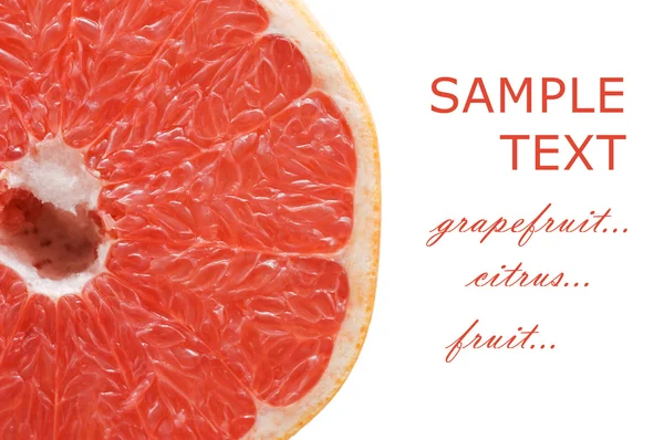 Mogen och saftig grapefrukt (pomelo) i en närbild — Stockfoto
