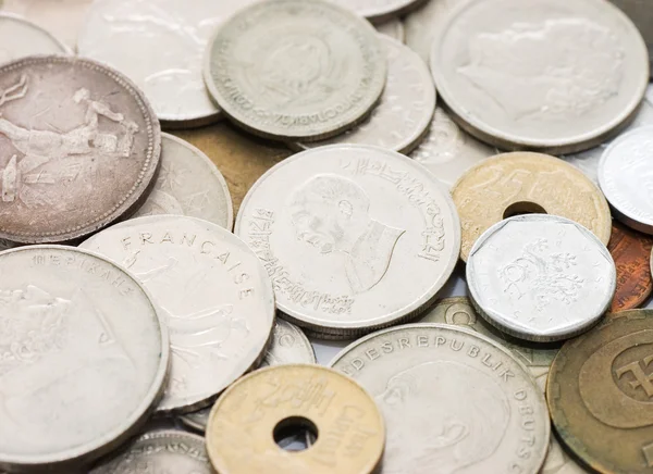 Oude munten als achtergrond — Stockfoto