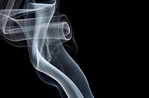 Fumul abstract izolat pe negru — Fotografie, imagine de stoc