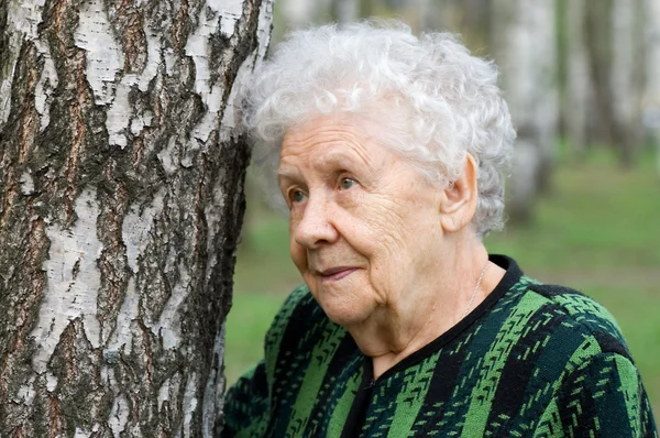 Portret van de oude vrouw — Stockfoto