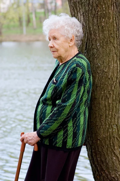 Retrato da velha mulher — Fotografia de Stock