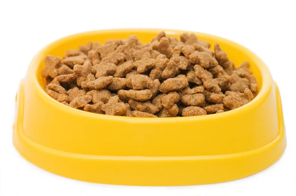 Pet Food Bowl isolato bianco su sfondo — Foto Stock