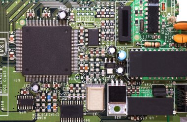 Detail of computer circuit board clipart