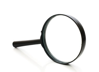 Magnifying glass isolated on white background clipart