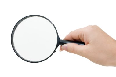 Magnifying glass isolated on white background clipart