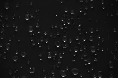 Water droplets on glass. Raindrops clipart