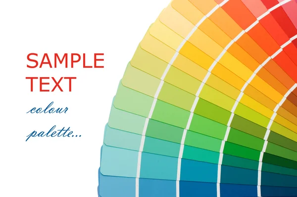 Guia de cores para seleção isolada no fundo branco — Fotografia de Stock