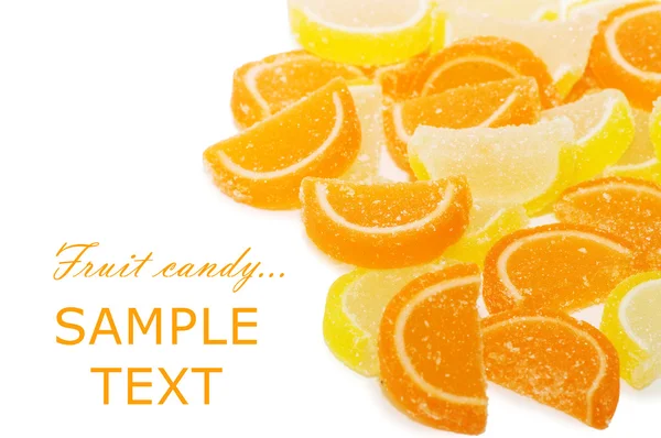 Fruit Candy Isolated White Background — Stock Photo, Image