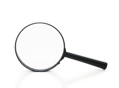 Magnifying glass isolated on white background clipart