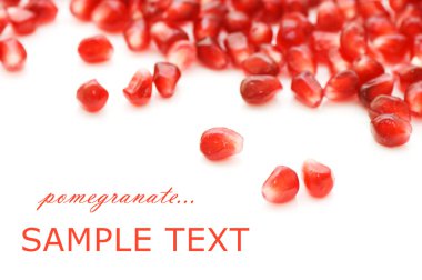 Pomegranate isolated on white background clipart