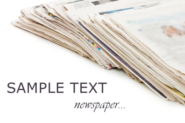 Various Newspapers White Background — Stock Photo, Image