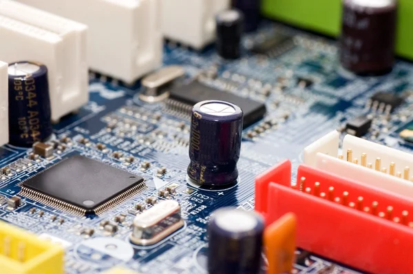 Detail van computer circuit board — Stockfoto